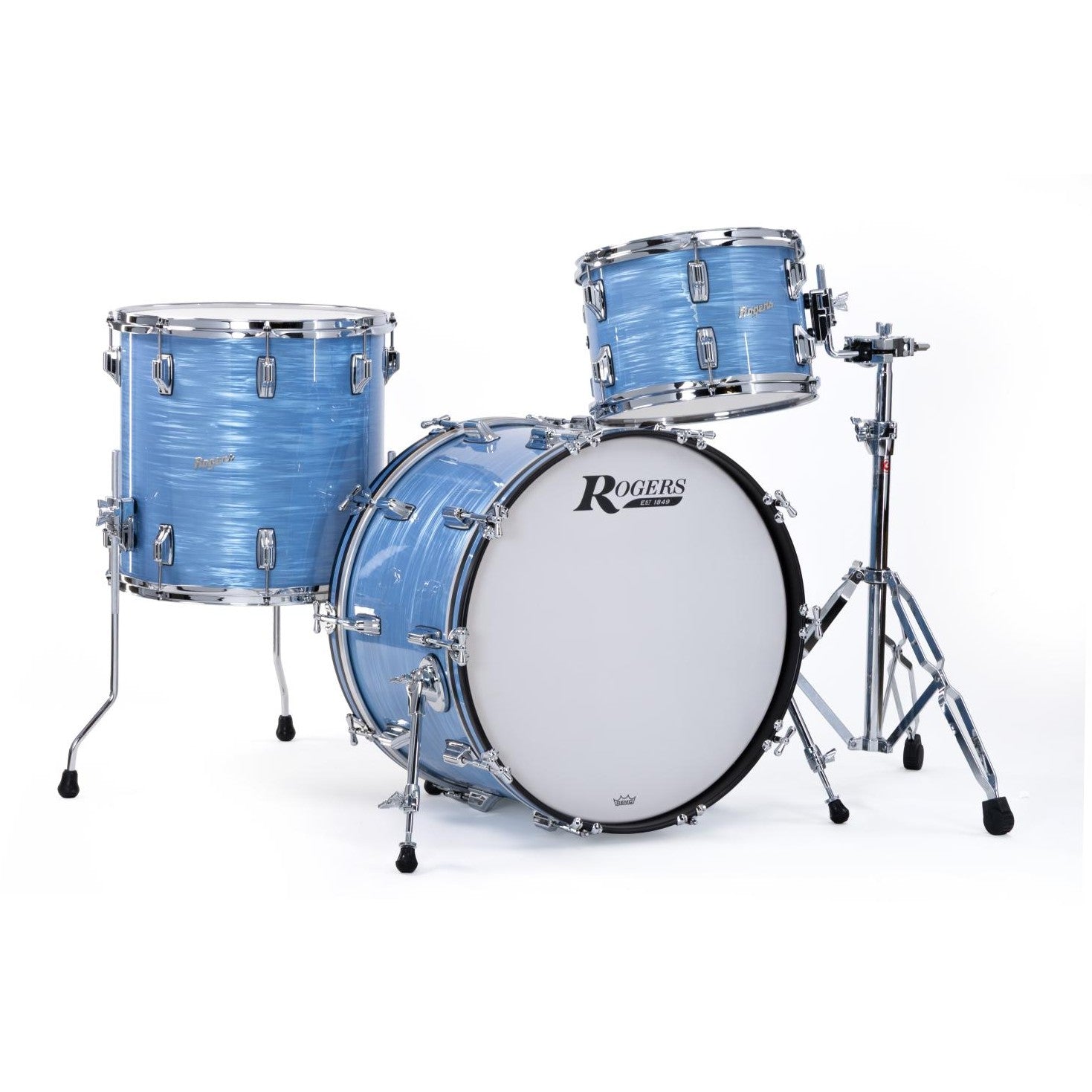 Rogers Dayton 3pc Drum Set 20/12/14 Sky Blue Ripple Pearl - Drum Center Of Portsmouth