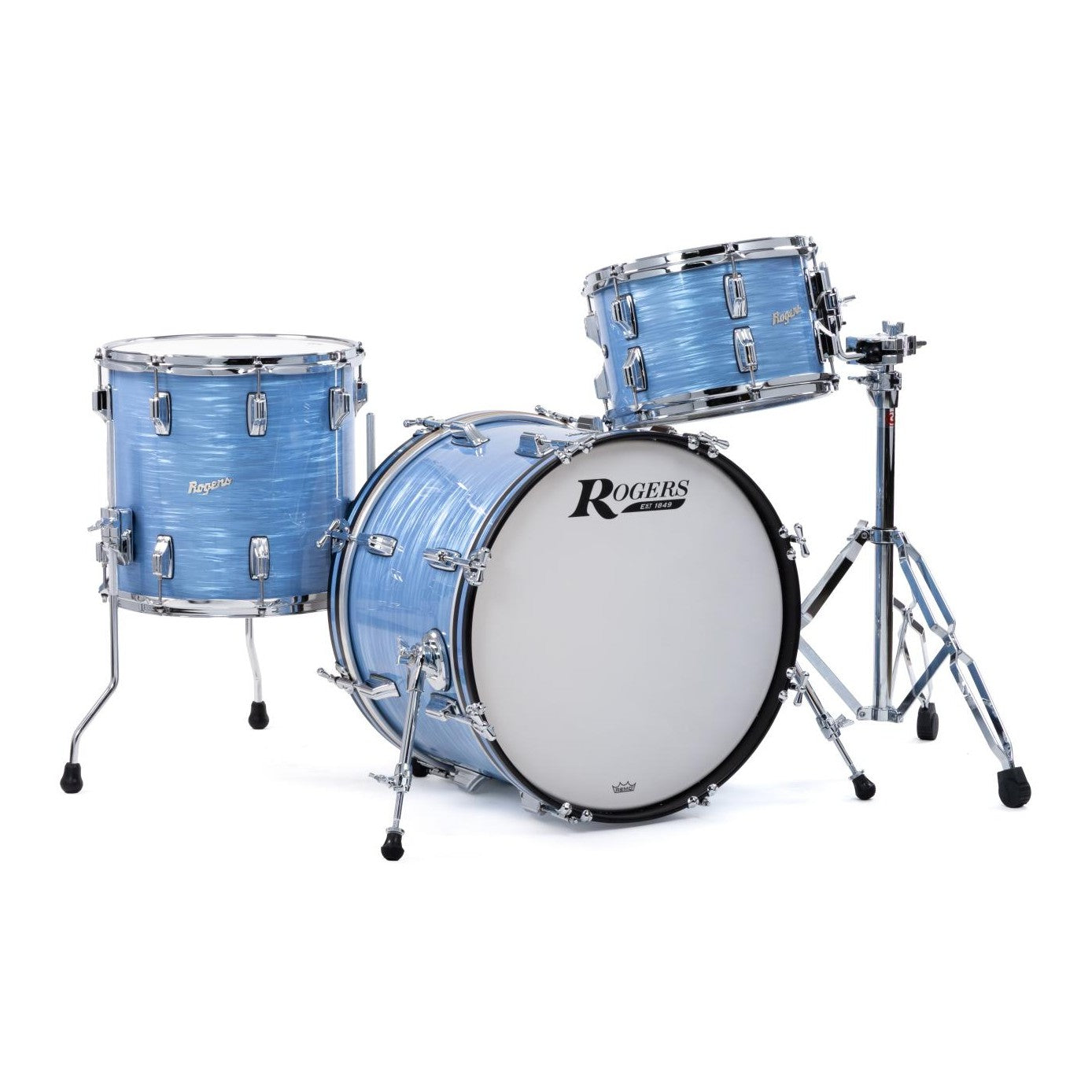 Rogers Dayton 3pc Drum Set 20/12/14 Sky Blue Ripple Pearl - Drum Center Of Portsmouth