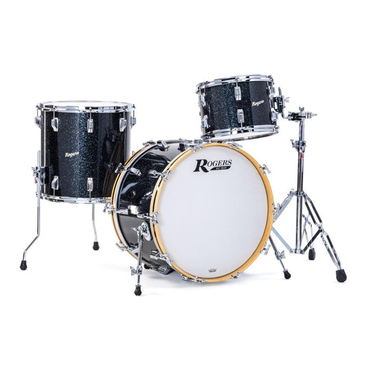 Rogers Dayton 3pc Drum Set 22/13/16 Black Glass - Drum Center Of Portsmouth
