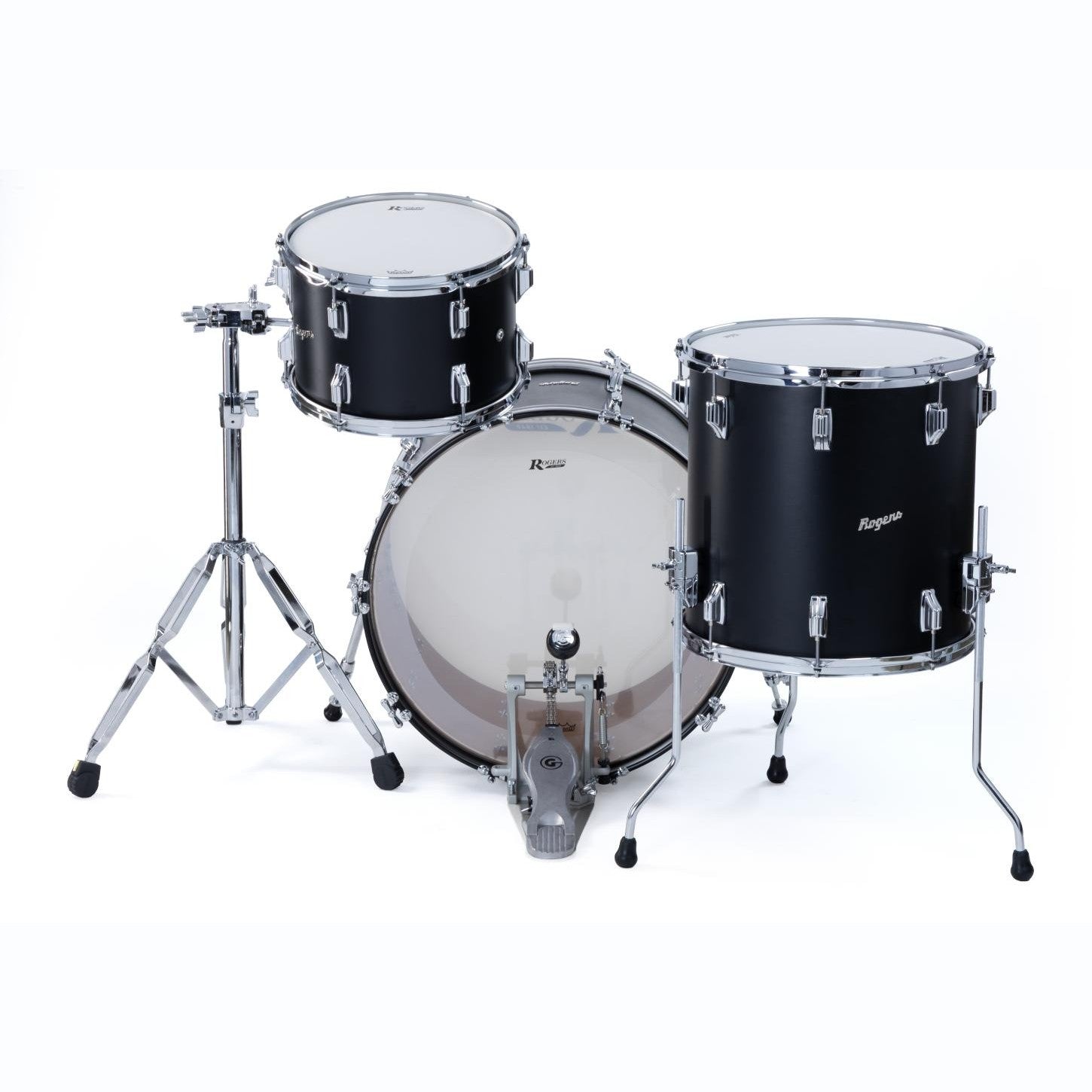 Rogers Dayton 3pc Drum Set 22/13/16 Satin Black Lacquer - Drum Center Of Portsmouth