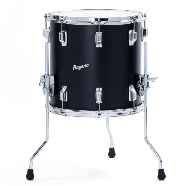 Rogers Dayton Floor Tom 14x14 Satin Black Lacquer - Drum Center Of Portsmouth