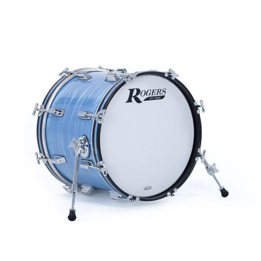 Rogers Dayton Bass Drum 18x14 Sky Blue Ripple Pearl - Drum Center Of Portsmouth