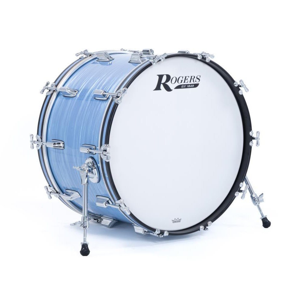 Rogers Dayton Bass Drum 22x14 Sky Blue Ripple Pearl - Drum Center Of Portsmouth