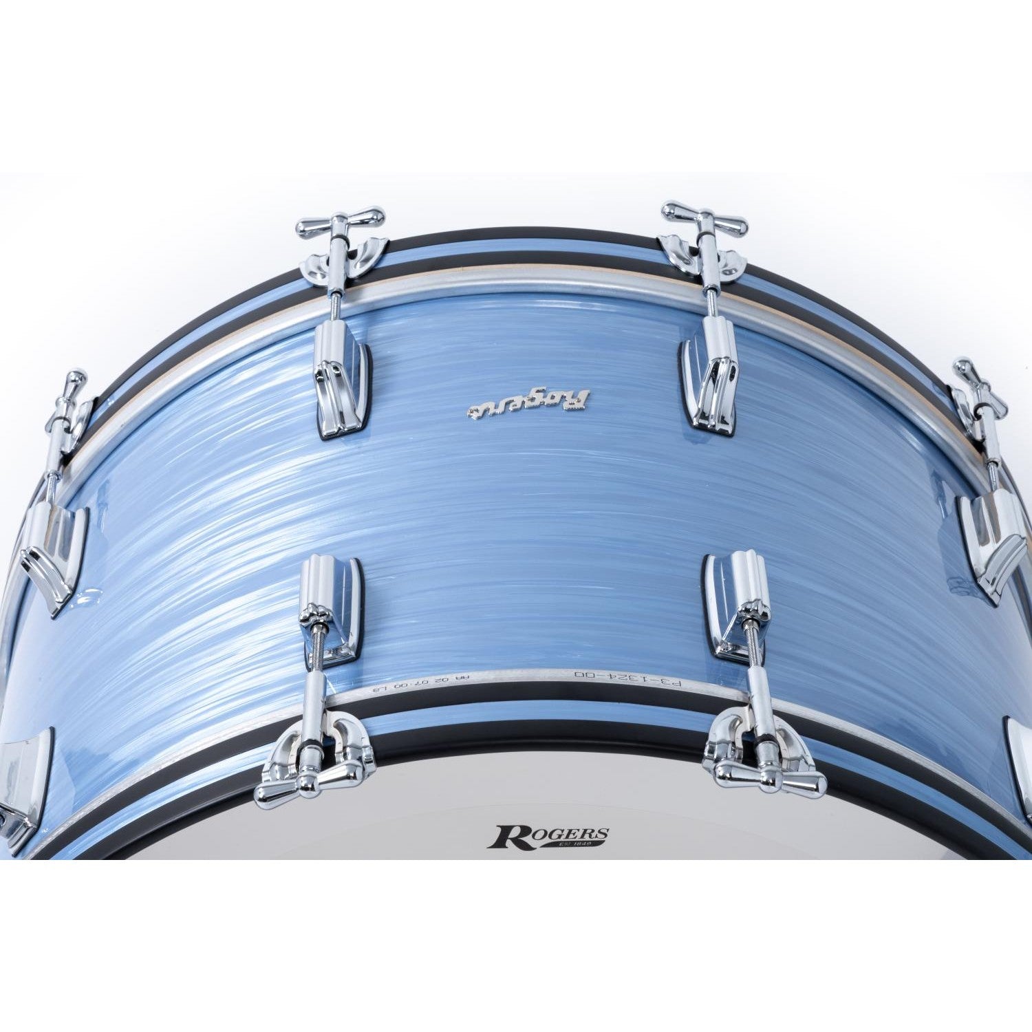 Rogers Dayton Bass Drum 24x14 Sky Blue Ripple Pearl - Drum Center Of Portsmouth