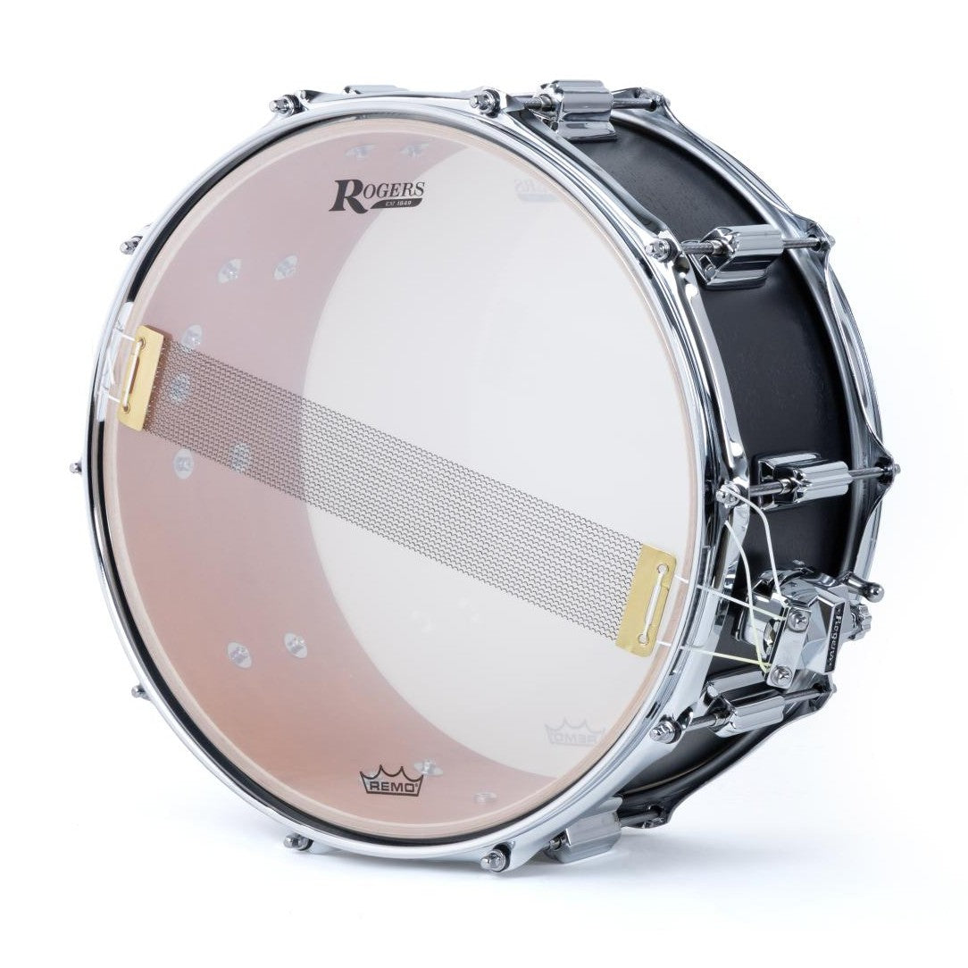 Rogers Dayton Snare Drum 14x6.5 Satin Black Lacquer - Drum Center Of Portsmouth