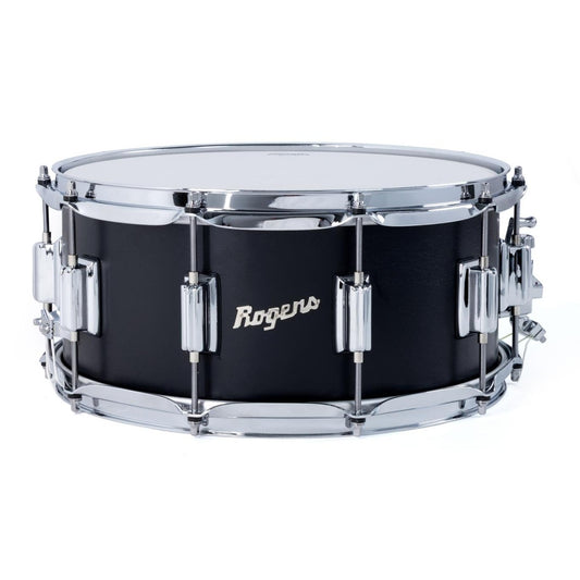 Rogers Dayton Snare Drum 14x6.5 Satin Black Lacquer - Drum Center Of Portsmouth