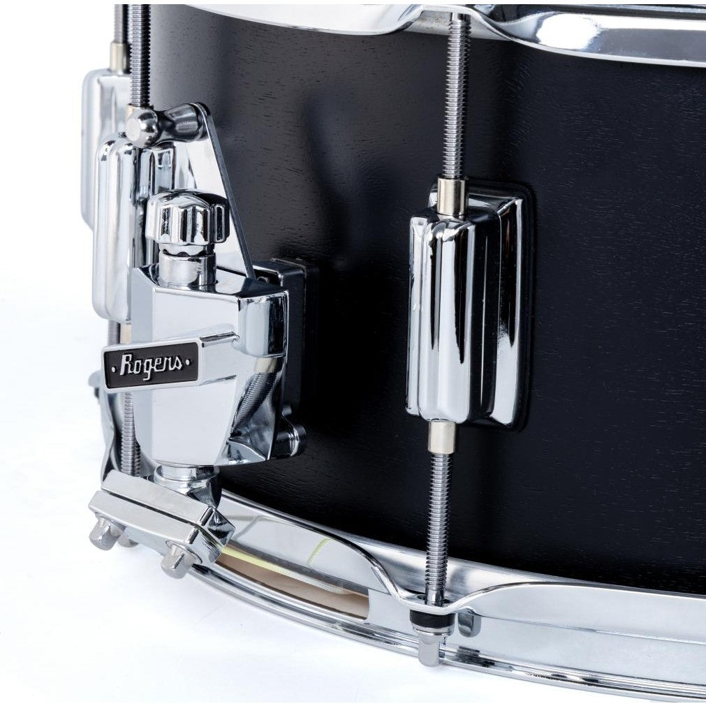 Rogers Dayton Snare Drum 14x6.5 Satin Black Lacquer - Drum Center Of Portsmouth