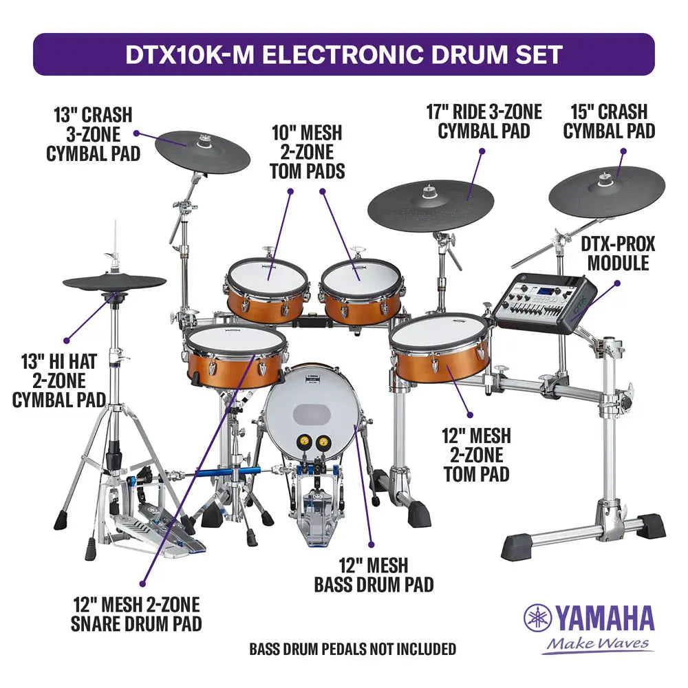 Yamaha DTX10K-M RW Electronic Drum Set Real Wood - Drum Center Of Portsmouth