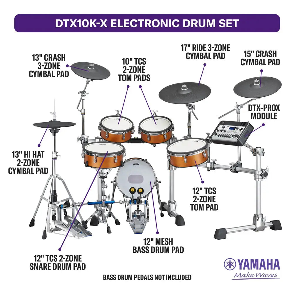 Yamaha DTX10K-X RW Electronic Drum Set Real Wood - Drum Center Of Portsmouth