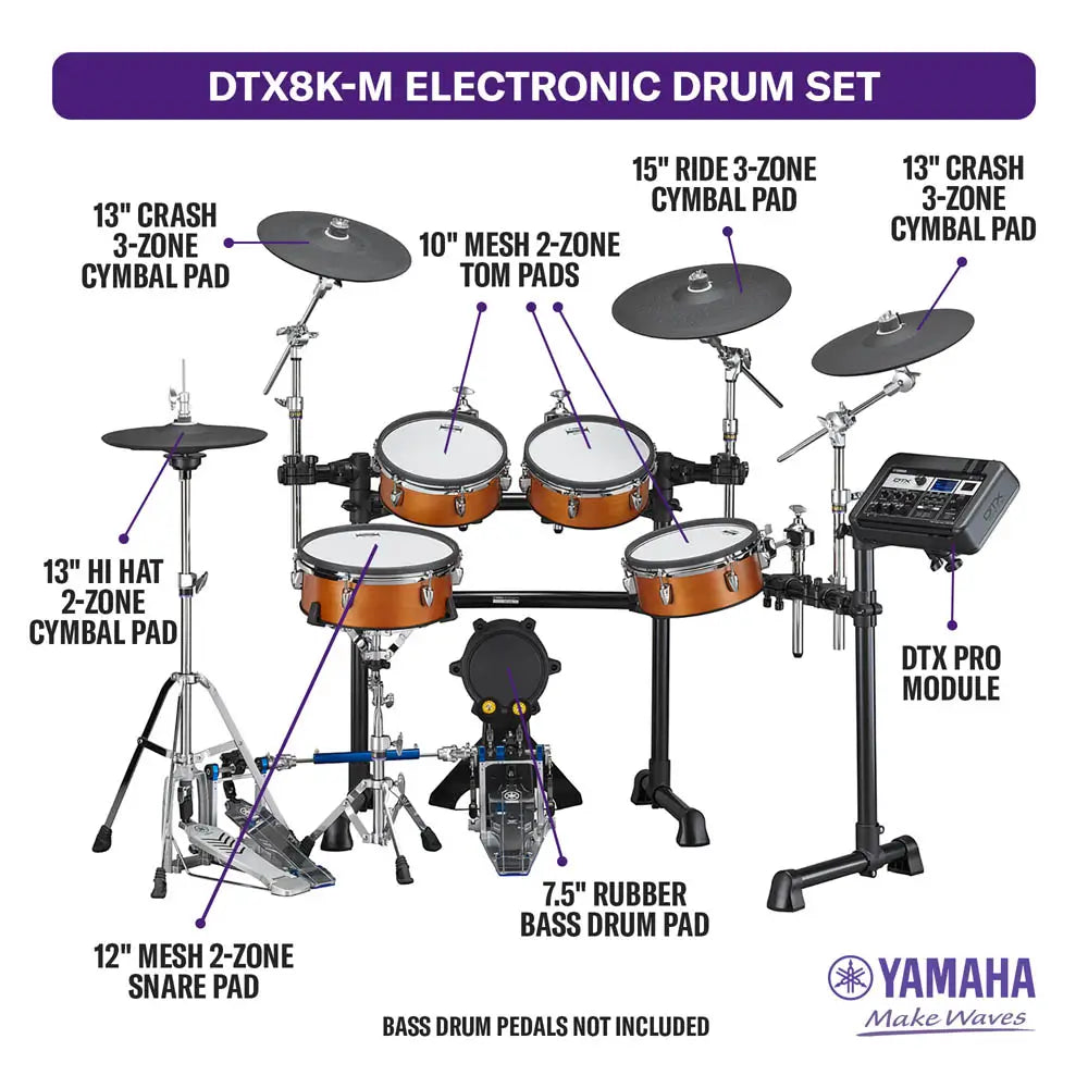 Yamaha DTX8K-M RW Electronic Drum Set Real Wood - Drum Center Of Portsmouth