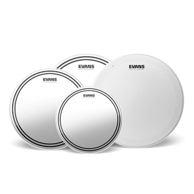 Evans EC2S Clear Fusion Drum Head Pack w/14" HD Dry Snare Head - Drum Center Of Portsmouth