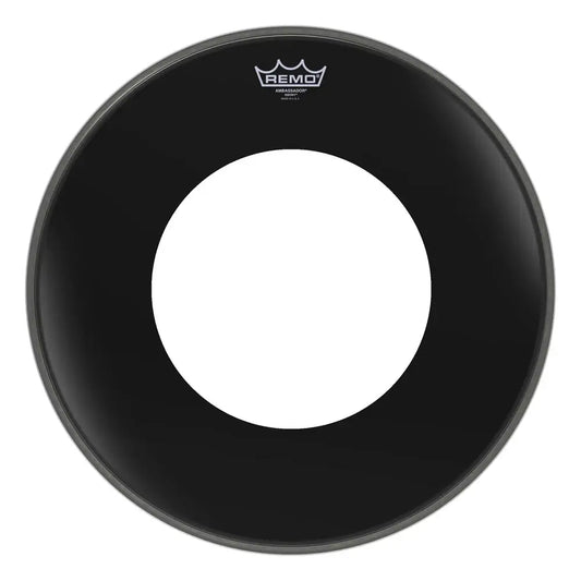 Remo Ambassador Ebony Bass Drumhead 18" w/10" Center Hole - Drum Center Of Portsmouth
