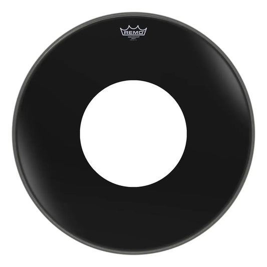 Remo Ambassador Ebony Bass Drumhead 24" w/10" Center Hole - Drum Center Of Portsmouth