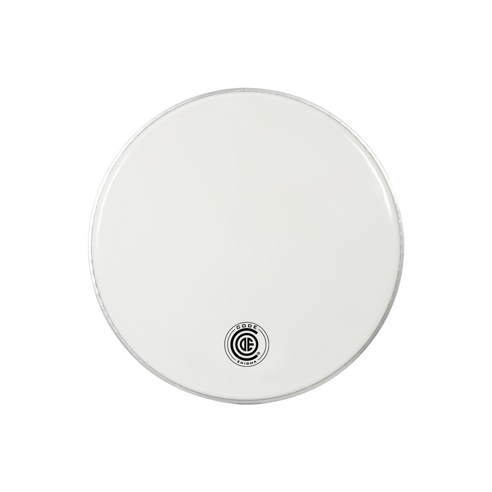 Code Enigma Bass Drum Head 18" White