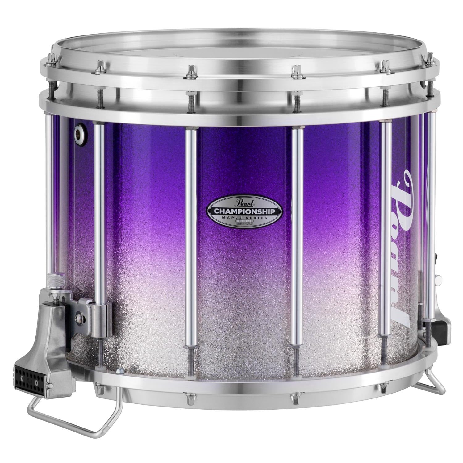 Pearl Marching Percussion: Ffx 14X12 Marching Sd Maple w/O Carrier #977 Purple Silver Fade (Top) - Drum Center Of Portsmouth