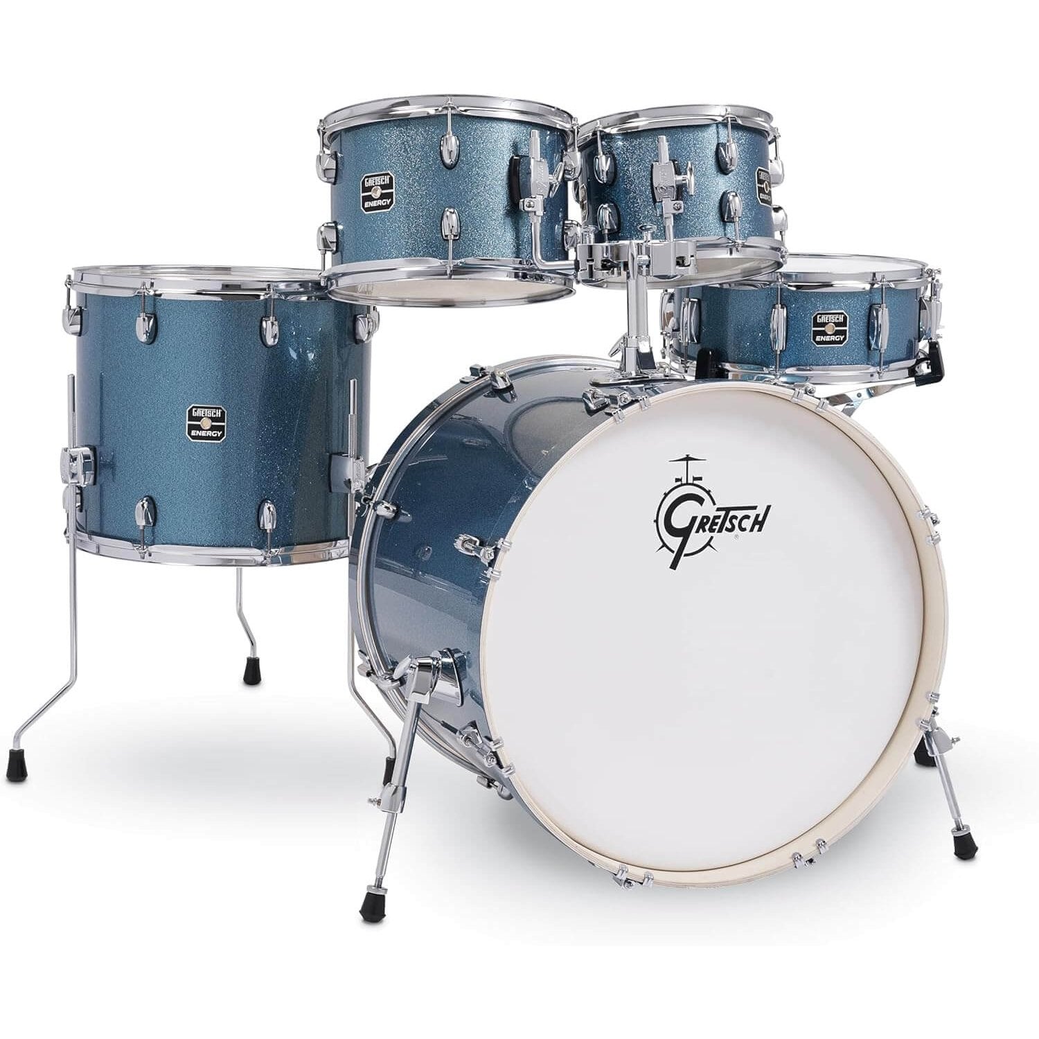 Gretsch Energy 5pc Drum Shell Pack Blue Sparkle 22/10/12/16/14 - Drum Center Of Portsmouth