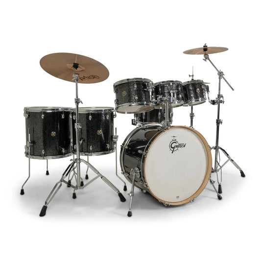 Gretsch Catalina Maple CM2 7pc Drum Set 22/8/10/12/14/16/14 Black Stardust