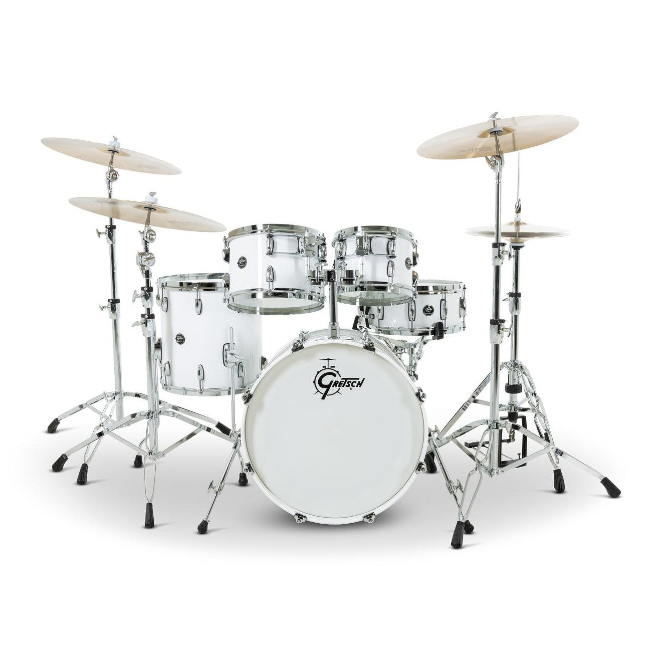 Gretsch Renown 5pc Drum Set Piano White 20/10/12/14/14 - Drum Center Of Portsmouth