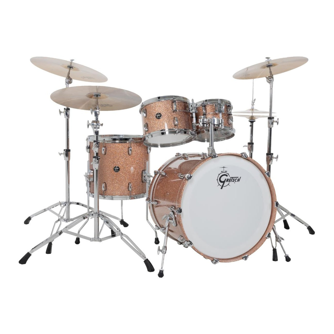 Gretsch Renown 4pc Drum Set Champagne Sparkle 22/10/12/16 - Drum Center Of Portsmouth