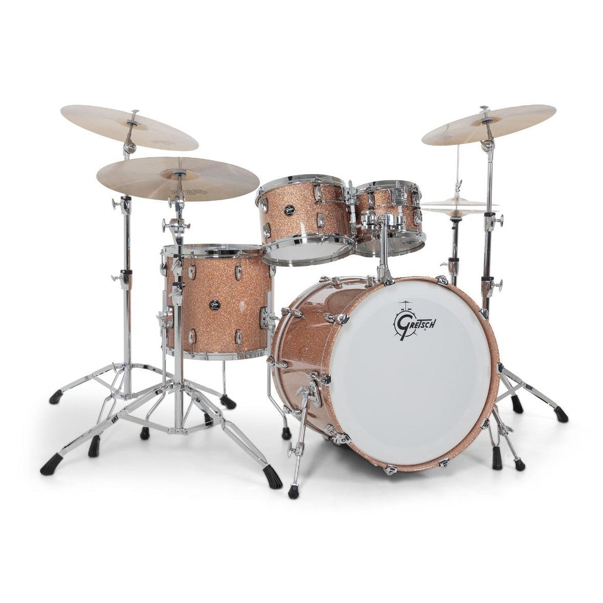 Gretsch Renown 4pc Drum Set Champagne Sparkle 22/10/12/16 - Drum Center Of Portsmouth