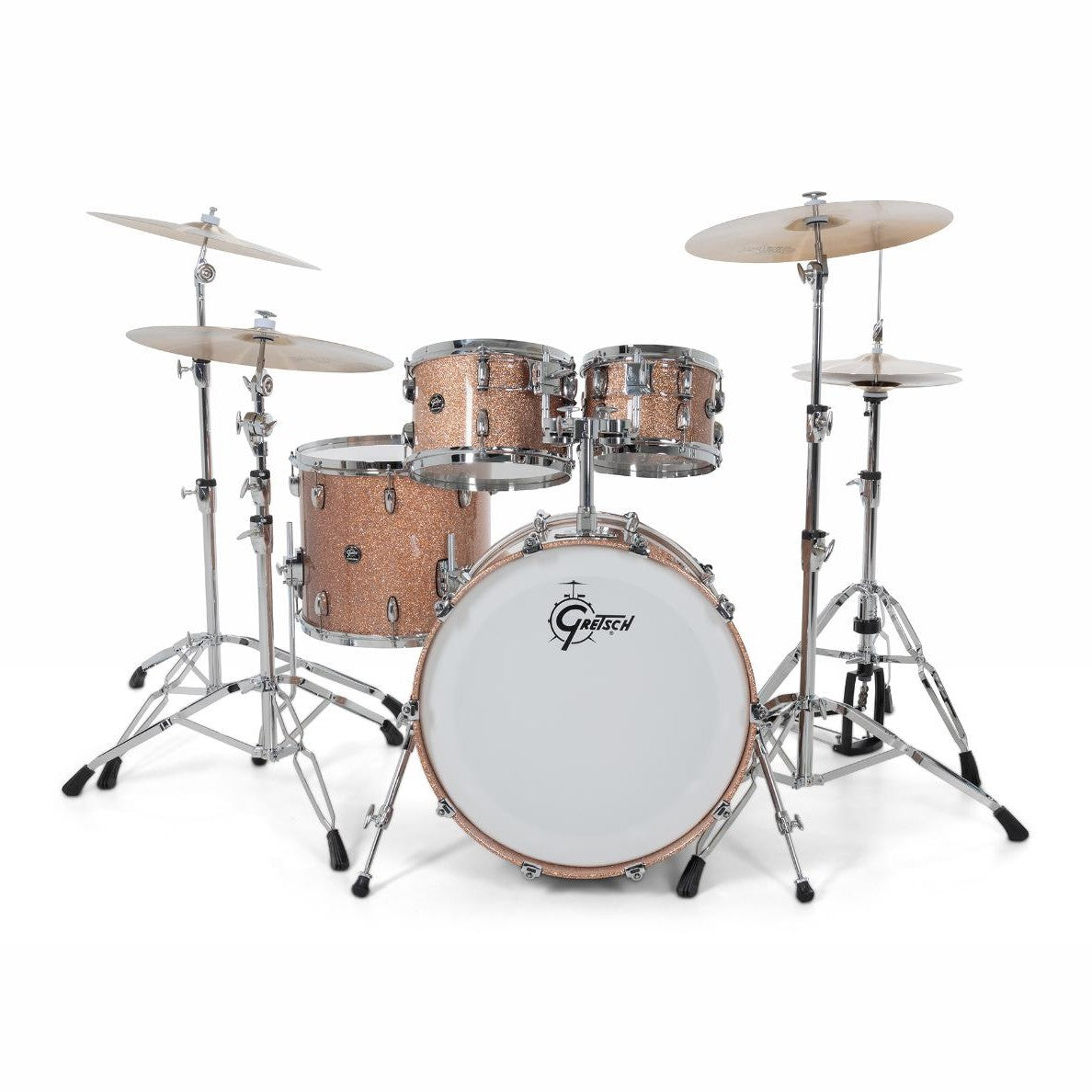 Gretsch Renown 4pc Drum Set Champagne Sparkle 22/10/12/16 - Drum Center Of Portsmouth