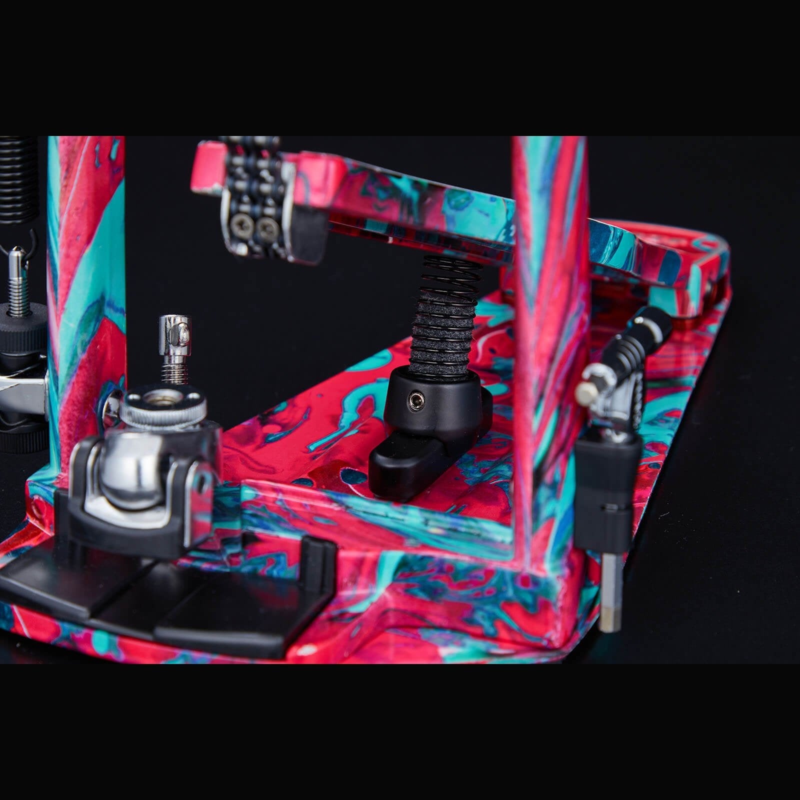 EMBARGOED UNTIL JAN 10 - Tama 50th Anniversary Iron Cobra Marble Coral Swirl Power Glide Single Pedal - Drum Center Of Portsmouth