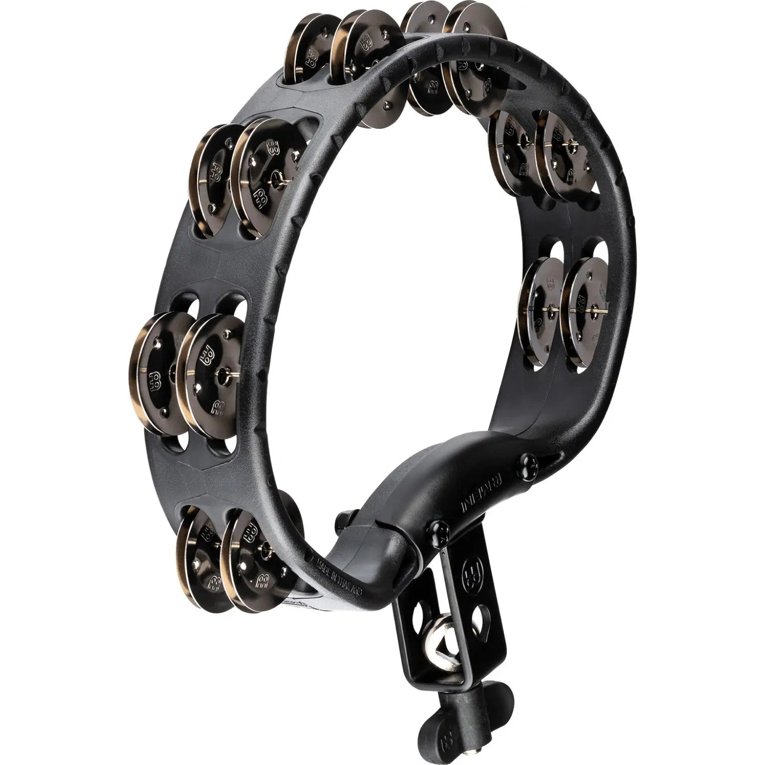 [SO] Meinl Headliner Drum Set Mounted Tambourine Steel Jingles Black - Drum Center Of Portsmouth