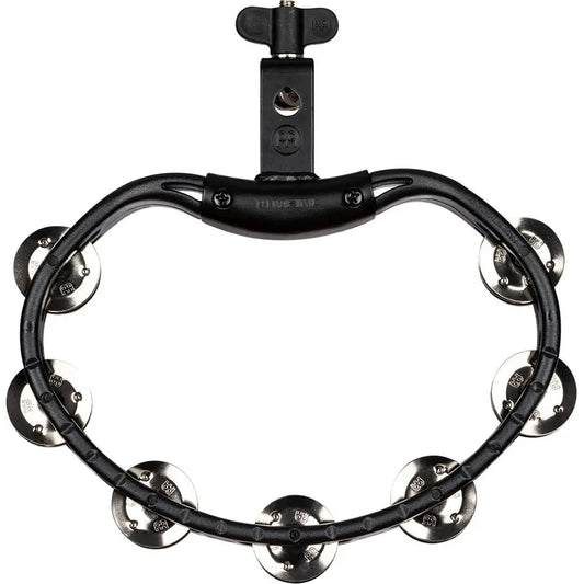 [SO] Meinl Headliner Drum Set Mounted Tambourine Steel Jingles Black - Drum Center Of Portsmouth