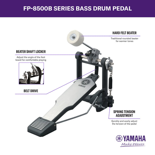 Yamaha FP-8500B 8500 Single Pedal Belt Drive w/o Base Plate - Drum Center Of Portsmouth