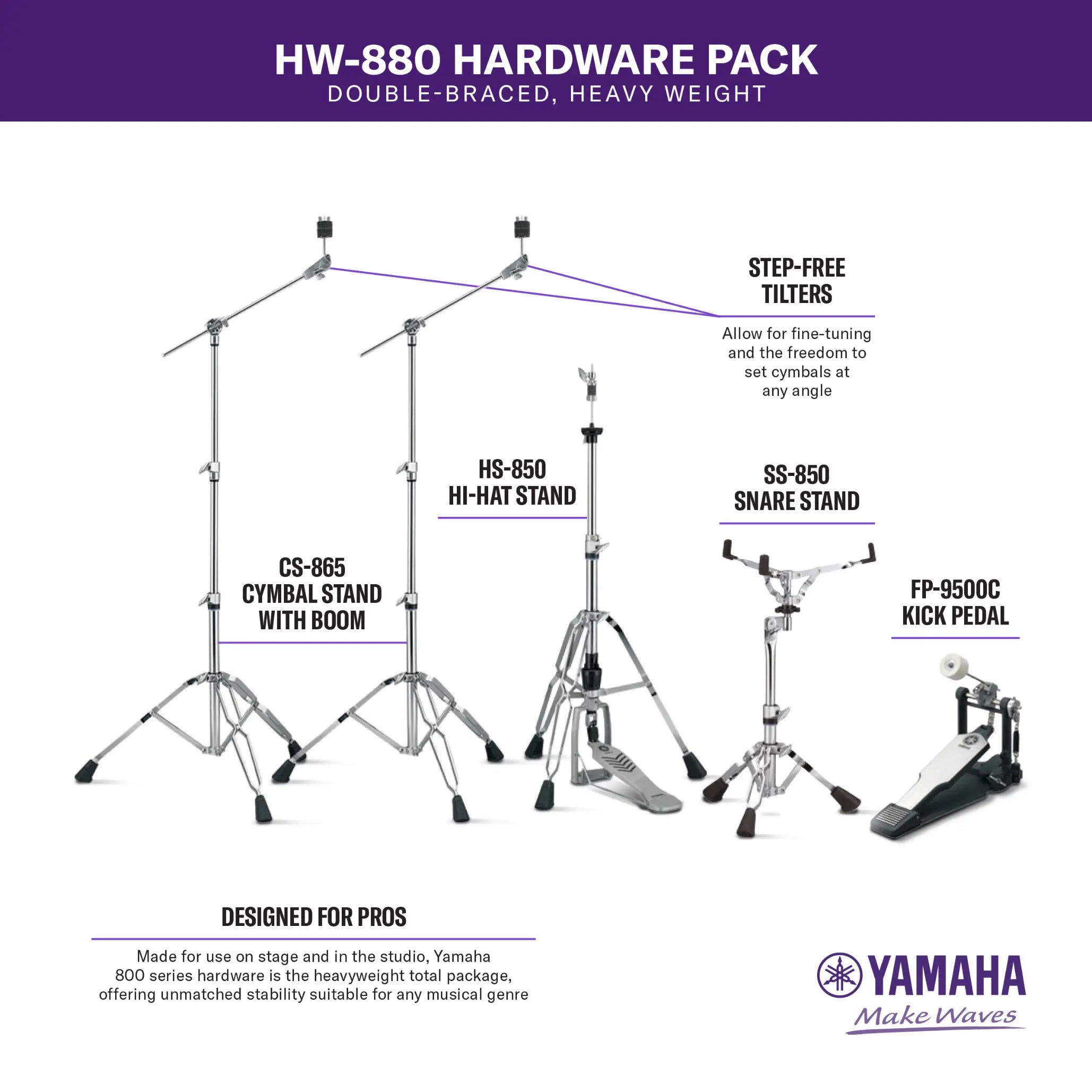 Yamaha HW-880 800 Series Hardware Pack (CS-865X2, HS-850, SS-850, FP-9