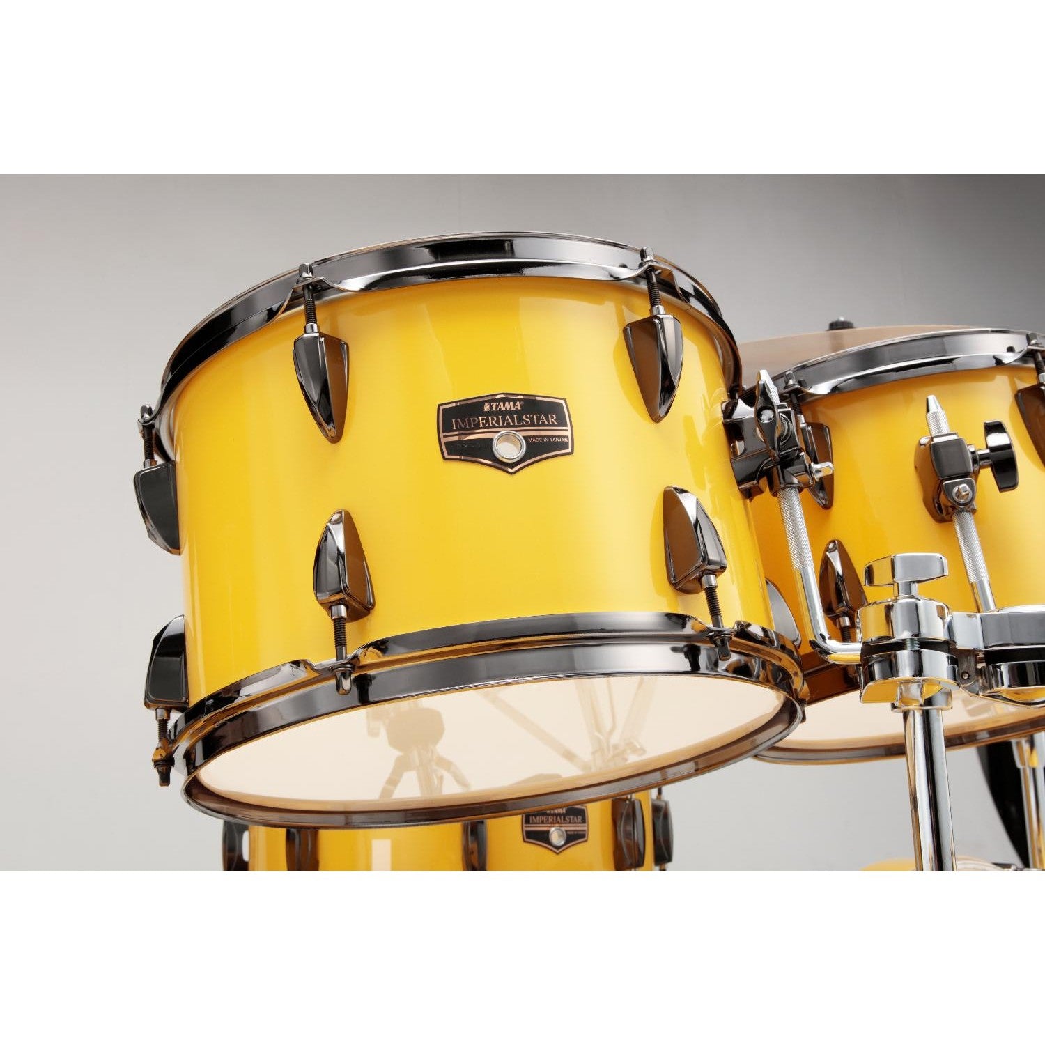 EMBARGOED - ENABLE SEP 30 @ 9PM - Tama Imperialstar 7pc Complete Double Bass Drum Set Electric Yellow - Drum Center Of Portsmouth