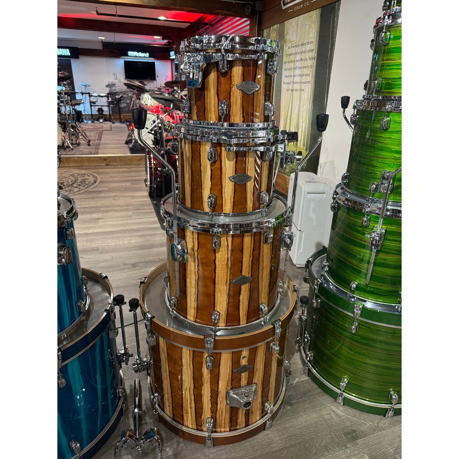 Used Tama Starclassic Performer 4pc Drum Set Caramel Aurora - Excellent - Drum Center Of Portsmouth