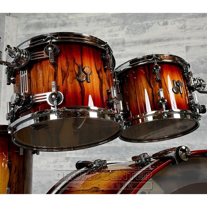 Sonor SQ2 Beech 5pc Drum Set Candy Red Burst Over African Marble - Drum Center Of Portsmouth