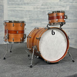 British Drum Company Founder's Reserve Birch 3pc Drum Set Cherry/Padauk Veneer - Drum Center Of Portsmouth