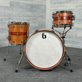 British Drum Company Founder's Reserve Birch 3pc Drum Set Cherry/Padauk Veneer - Drum Center Of Portsmouth