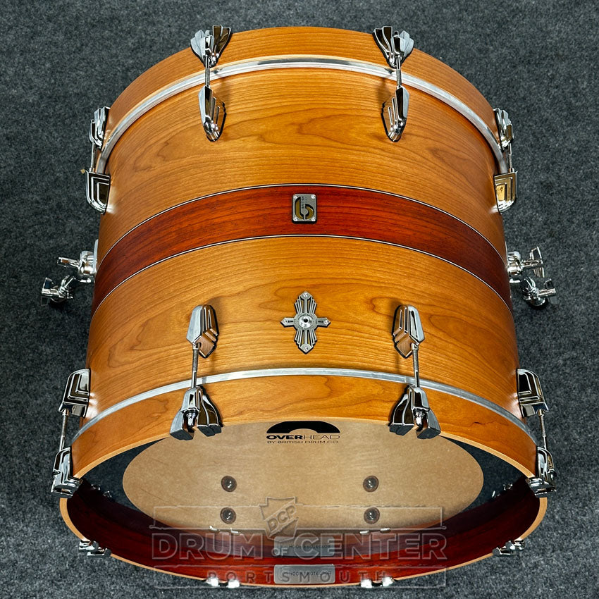 British Drum Company Founder's Reserve Birch 3pc Drum Set Cherry/Padauk Veneer - Drum Center Of Portsmouth