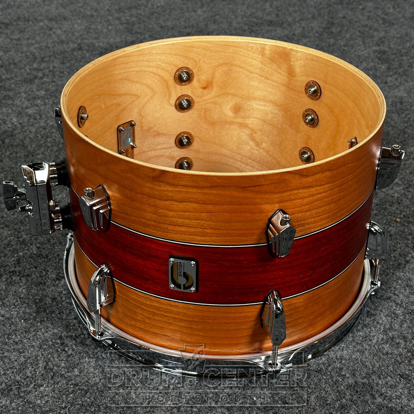 British Drum Company Founder's Reserve Birch 3pc Drum Set Cherry/Padauk Veneer - Drum Center Of Portsmouth