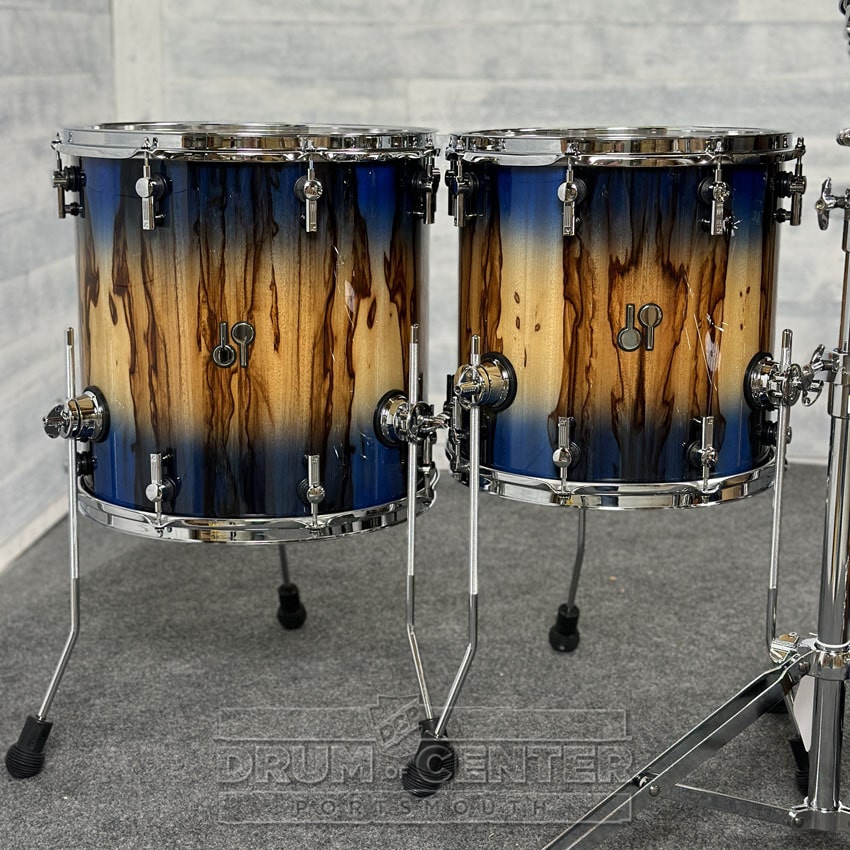 Sonor SQ2 Beech 5pc Drum Set Candy Blue Burst Over African Marble - Drum Center Of Portsmouth