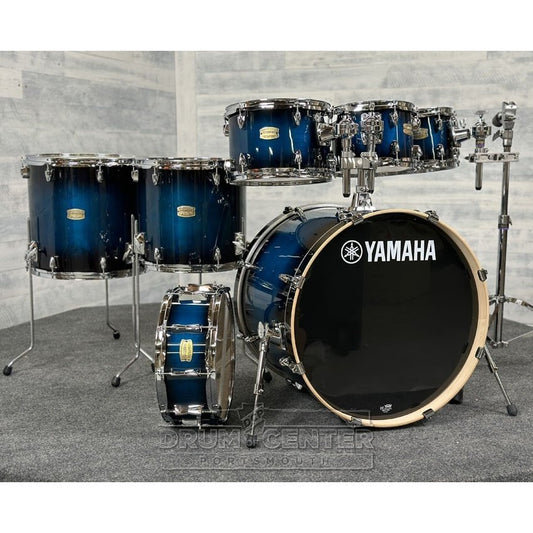 Yamaha Stage Custom Birch 7pc Drum Set 22/8/10/12/14/16/14 Deep Blue Sunburst - Drum Center Of Portsmouth