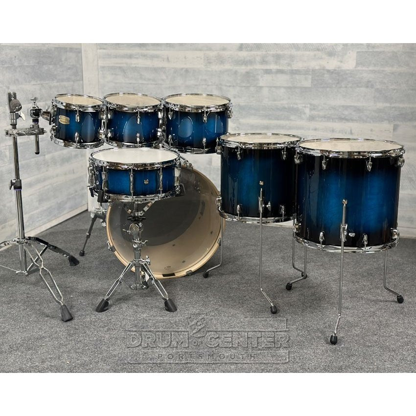 Yamaha Stage Custom Birch 7pc Drum Set 22/8/10/12/14/16/14 Deep Blue Sunburst - Drum Center Of Portsmouth