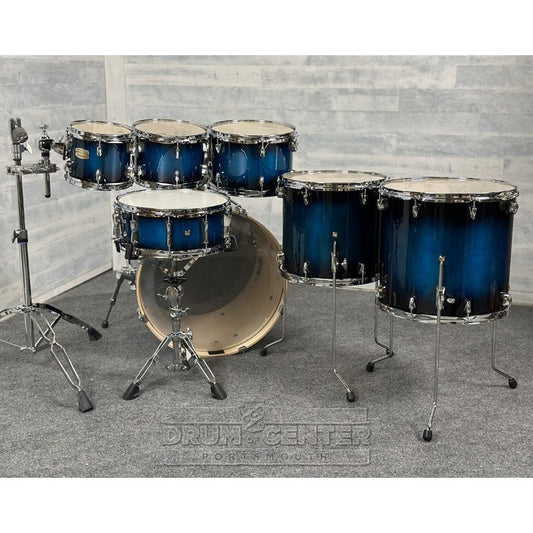 Yamaha Stage Custom Birch 7pc Drum Set 22/8/10/12/14/16/14 Deep Blue Sunburst - Drum Center Of Portsmouth