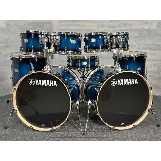 Yamaha Stage Custom Birch 9pc Drum Set (22" Double Bass) Deep Blue Sunburst - Drum Center Of Portsmouth