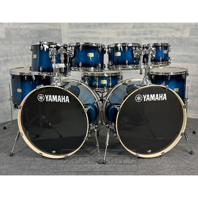 Yamaha Stage Custom Birch 9pc Drum Set (24" Double Bass) Deep Blue Sunburst - Drum Center Of Portsmouth