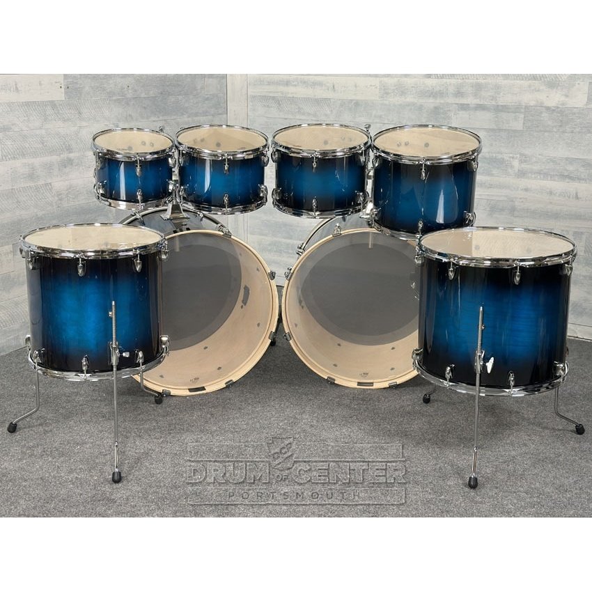 Yamaha Stage Custom Birch 8pc Drum Set (24" Double Bass) Deep Blue Sunburst - Drum Center Of Portsmouth