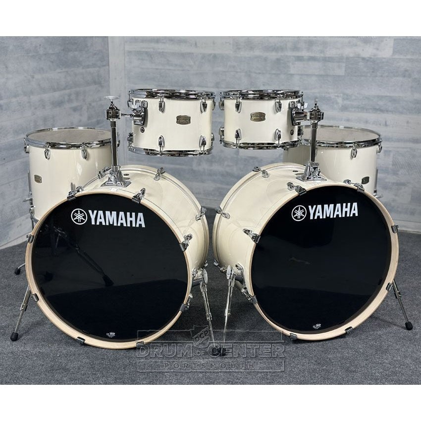 Yamaha Stage Custom Birch 6pc Drum Set (24" Double Bass) Classic White - Drum Center Of Portsmouth