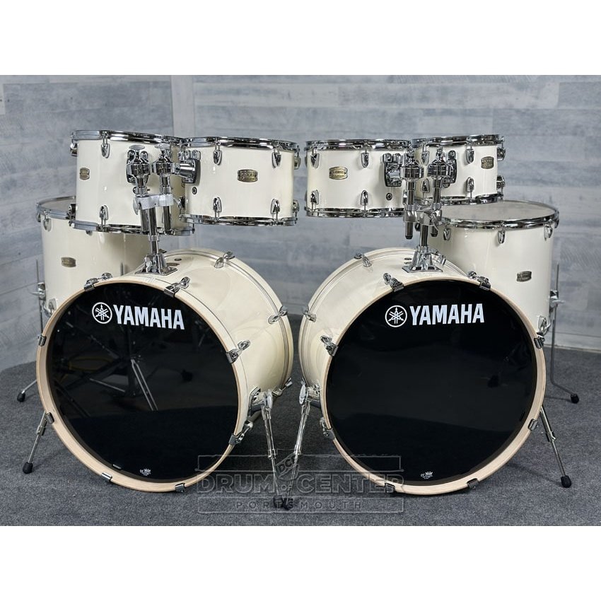 Yamaha Stage Custom Birch 8pc Drum Set (24" Double Bass) Classic White - Drum Center Of Portsmouth
