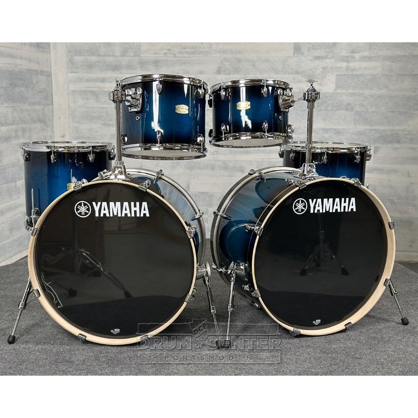 Yamaha Stage Custom Birch 6pc Drum Set (24" Double Bass) Deep Blue Sunburst - Drum Center Of Portsmouth