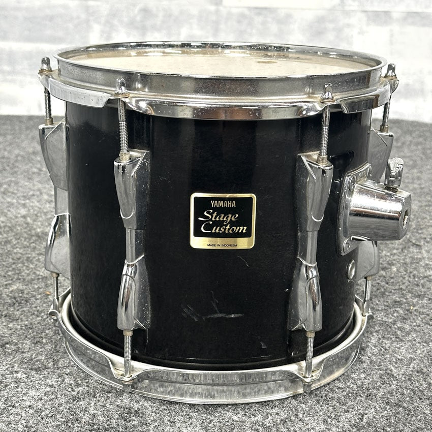 Used Yamaha Stage Custom 5pc Drum Set Transparent Black w/ Mount - Fair - Drum Center Of Portsmouth