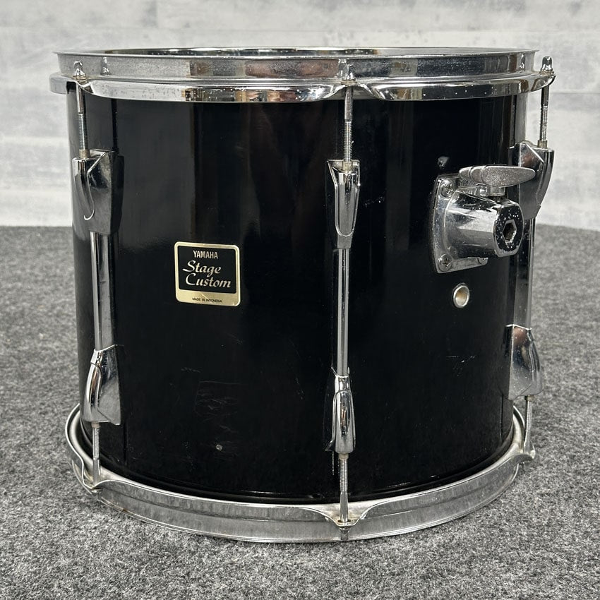 Used Yamaha Stage Custom 5pc Drum Set Transparent Black w/ Mount - Fair - Drum Center Of Portsmouth