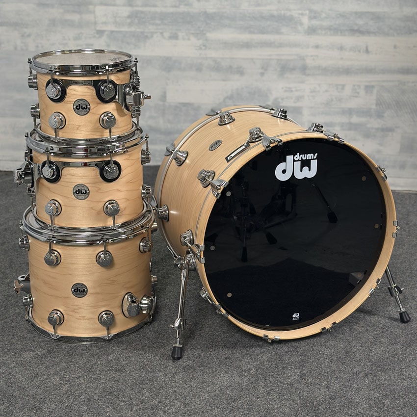 Used DW Collectors SSC Maple 4pc Drum Set Satin Natural - Excellent - Drum Center Of Portsmouth